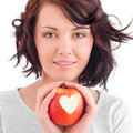 Girl with apple