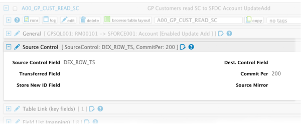 Source Control DEX_ROW_TS Field on a transfer