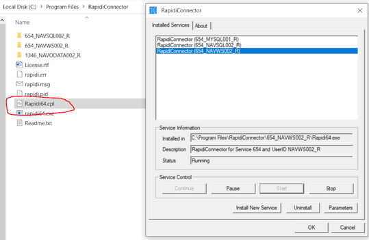 uninstall rapidiconnector locate file rapidi64.cpl