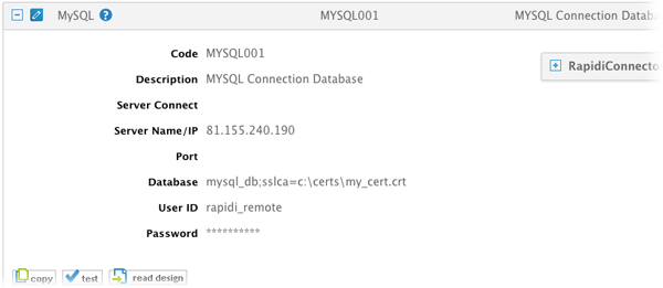 Connection on MySQL