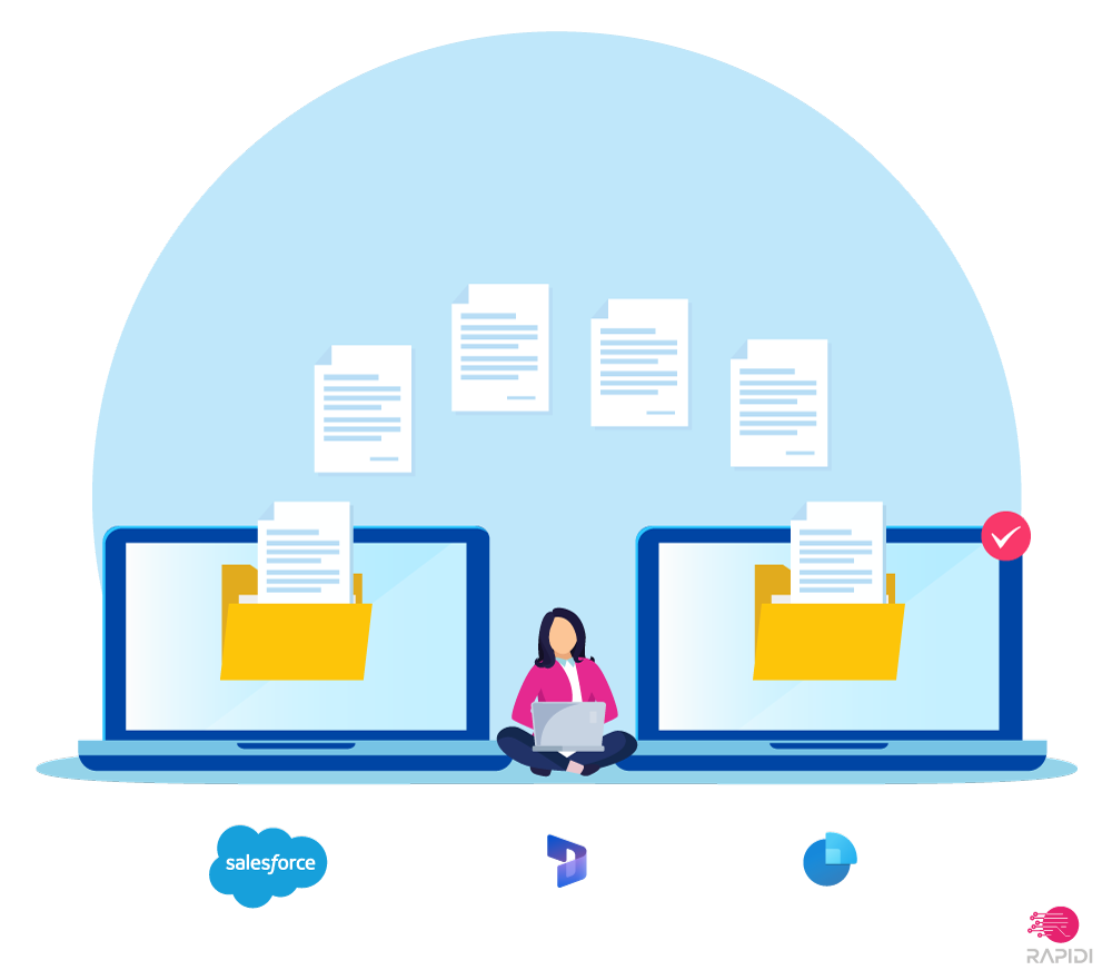 Define the best data migration strategy for a seamless data migration to and from Salesforce or Microsoft Dynamics 365