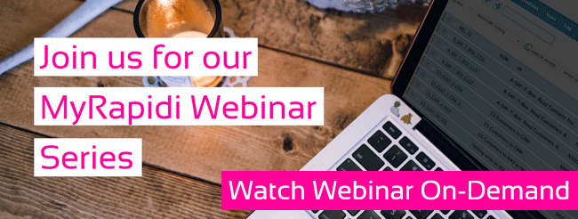 Watch MyRapidi Product Update Webinar - Watch it on demand