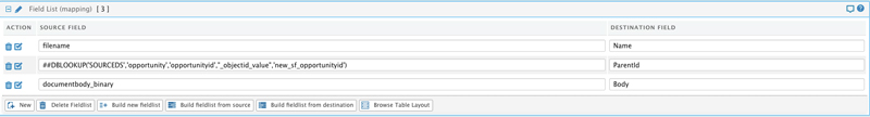 Fieldmapping: file transfer to from Dynamics 365 Sales and Salesforce