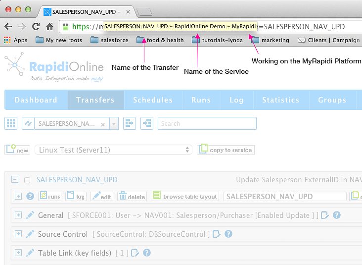 Easier to Navigate Between Multiple MyRapidi Browser Tabs