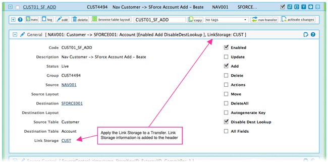 apply the link storage on a transfer apply the link storage on a transfer